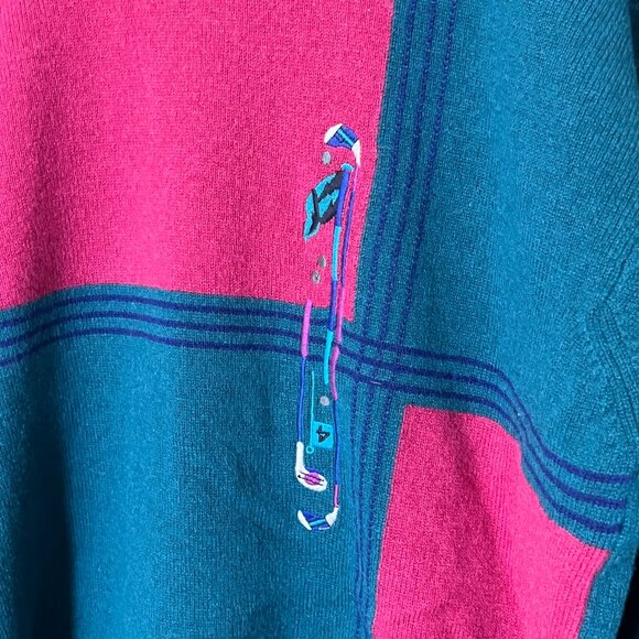 Pringle of Scotland Nick Faldo Wool Golf Sweater - Men's Size M - Green Red - Picture 3 of 11